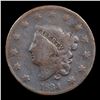 Image 2 : 1834 Small 8 Coronet Head Large Cent 1c Grades f+