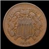 Image 2 : 1864 Large Motto Two Cent Piece 2c Grades f+