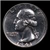 Image 2 : Proof 1941 Washington Quarter 25c Grades GEM Proof