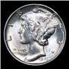 Image 2 : 1943-p Mercury Dime 10c Grades GEM+ Unc