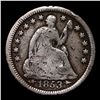 Image 2 : 1853-p Seated Liberty Half Dime 1/2 10c Grades f details