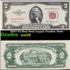 1953 $2 Red Seal Legal Tender Note Grades Choice AU/BU Slider