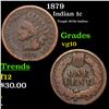 Image 1 : 1879 Indian Cent 1c Grades vg+