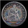 Image 2 : 1861-p Seated Liberty Quarter 25c Grades vg+