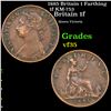 Image 1 : 1885 Britain 1 Farthing 1f KM-753 Grades vf++