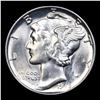 Image 2 : 1945-p Mercury Dime 10c Grades GEM Unc