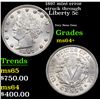 Image 1 : 1897 Liberty Nickel mint error struck through 5c Grades Choice+ Unc