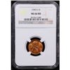 Image 2 : NGC 1950-s Lincoln Cent 1c Graded ms66 rd By NGC