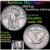 Image 1 : ***Auction Highlight*** 1923-p Standing Liberty Quarter 25c Graded Choice Unc+ FH BY USCG (fc)