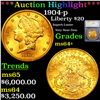 ***Auction Highlight*** 1904-p Gold Liberty Double Eagle $20 Graded ms64+ By SEGS (fc)
