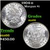 Image 1 : 1904-o Morgan Dollar $1 Grades GEM+ Unc