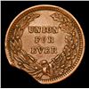 Image 3 : 1863 Union For Ever Civil War Token F-6/268a 1c Grades GEM Unc BN