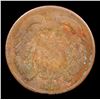 Image 2 : 1865 plain 5 Two Cent Piece 2c Grades f+
