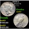 Image 1 : 1924-s Peace Dollar $1 Grades Select Unc