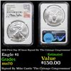 Image 1 : NGC 2018 Silver Eagle Dollar First Day Of Issue Signed By 'The Coinage Congressman' $1 Graded ms70 B