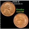 Image 1 : 1936-d Lincoln Cent 1c Grades Choice Unc RB