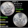1897-s Morgan Dollar $1 Grades Choice+ Unc