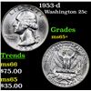 Image 1 : 1953-d Washington Quarter 25c Grades GEM+ Unc