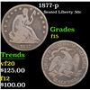 Image 1 : 1877-p Seated Half Dollar 50c Grades f+