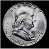 Image 2 : 1955-p Franklin Half Dollar 50c Grades Select Unc