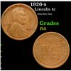 1926-s Lincoln Cent 1c Grades f+