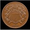 Image 2 : 1867 Two Cent Piece 2c Grades xf+