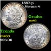 Image 1 : 1887-p Morgan Dollar $1 Grades Select Unc