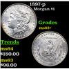 Image 1 : 1897-p Morgan Dollar $1 Grades Select+ Unc