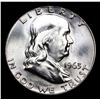 Image 2 : 1963-d Franklin Half Dollar 50c Grades Choice Unc FBL