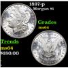 Image 1 : 1897-p Morgan Dollar $1 Grades Choice Unc
