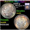 ***Auction Highlight*** 1889-p Morgan Dollar $1 Graded ms66 By SEGS (fc)