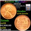 ***Auction Highlight*** 1914-d Lincoln Cent 1c Graded au58 details By SEGS (fc)