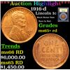 ***Auction Highlight*** 1916-d Lincoln Cent 1c Graded Gem+ Unc RD By USCG (fc)