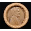 Image 2 : Mixed small cents 1c orig shotgun roll, 1918-s Wheat Cent, 1863 Indian Cent other end, Brinks Wrappe