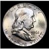 Image 2 : 1961-d Franklin Half Dollar 50c Grades Choice Unc FBL