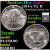 ***Auction Highlight*** 1917-s Ty II Standing Liberty Quarter 25c Graded ms64+ By SEGS (fc)