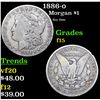 1886-o Morgan Dollar $1 Grades f+