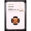Image 2 : NGC 1951-d Lincoln Cent 1c Graded ms65 rd By NGC