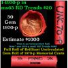 Image 1 : Shotgun Lincoln 1c roll, 1970-p 50 pcs  Coinwrap Wrapper