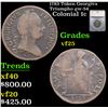 Image 1 : 1783 Token Georgivs Triumpho Colonial Cent gw-54 1c Grades vf+ By SEGS