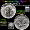 ***Auction Highlight*** 1920-d Standing Liberty Quarter 25c Graded ms63+ FH By SEGS (fc)