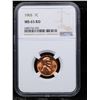 Image 2 : NGC 1965-p Lincoln Cent 1c Graded ms65 rd By NGC