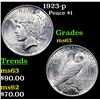 Image 1 : 1923-p Peace Dollar $1 Grades Select Unc