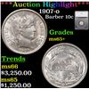 Image 1 : ***Auction Highlight*** 1907-o Barber Dime 10c Graded ms65+ By SEGS (fc)