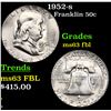 Image 1 : 1952-s Franklin Half Dollar 50c Grades Select Unc FBL