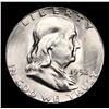 Image 2 : 1952-s Franklin Half Dollar 50c Grades Select Unc FBL