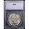 Image 4 : 1928-s Peace Dollar $1 Graded ms63 By SEGS