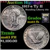 Image 1 : ***Auction Highlight*** 1917-s Ty II Standing Liberty Quarter 25c Graded Select Unc FH By USCG (fc)