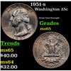 Image 1 : 1951-s Washington Quarter 25c Grades GEM Unc