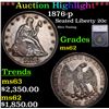 Image 1 : ***Auction Highlight*** 1876-p Twenty Cent Piece 20c Graded ms62 By SEGS (fc)